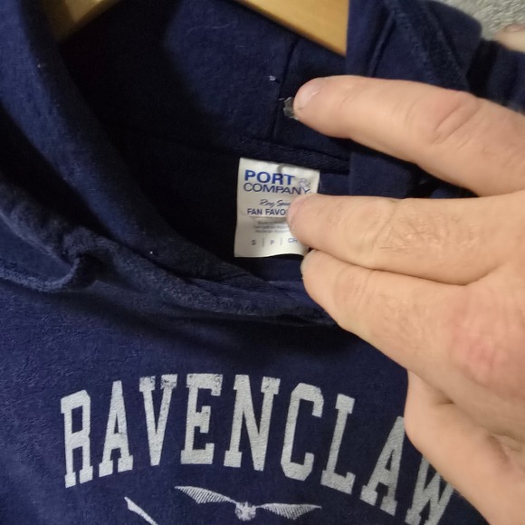 Mens Harry Potter Ravenclaw Quidditch Seeker Hooded Sweatshirt Small - Picture 5 of 5